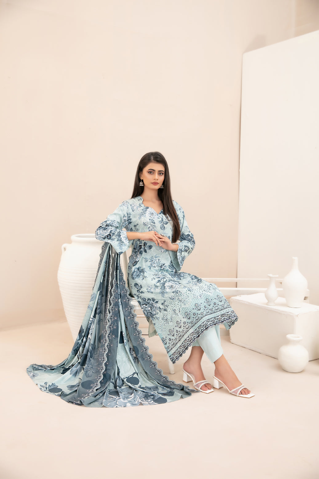 3  Piece Stitched Lawn Suit