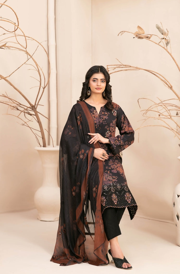 Elegant Embroidered Lawn Suit