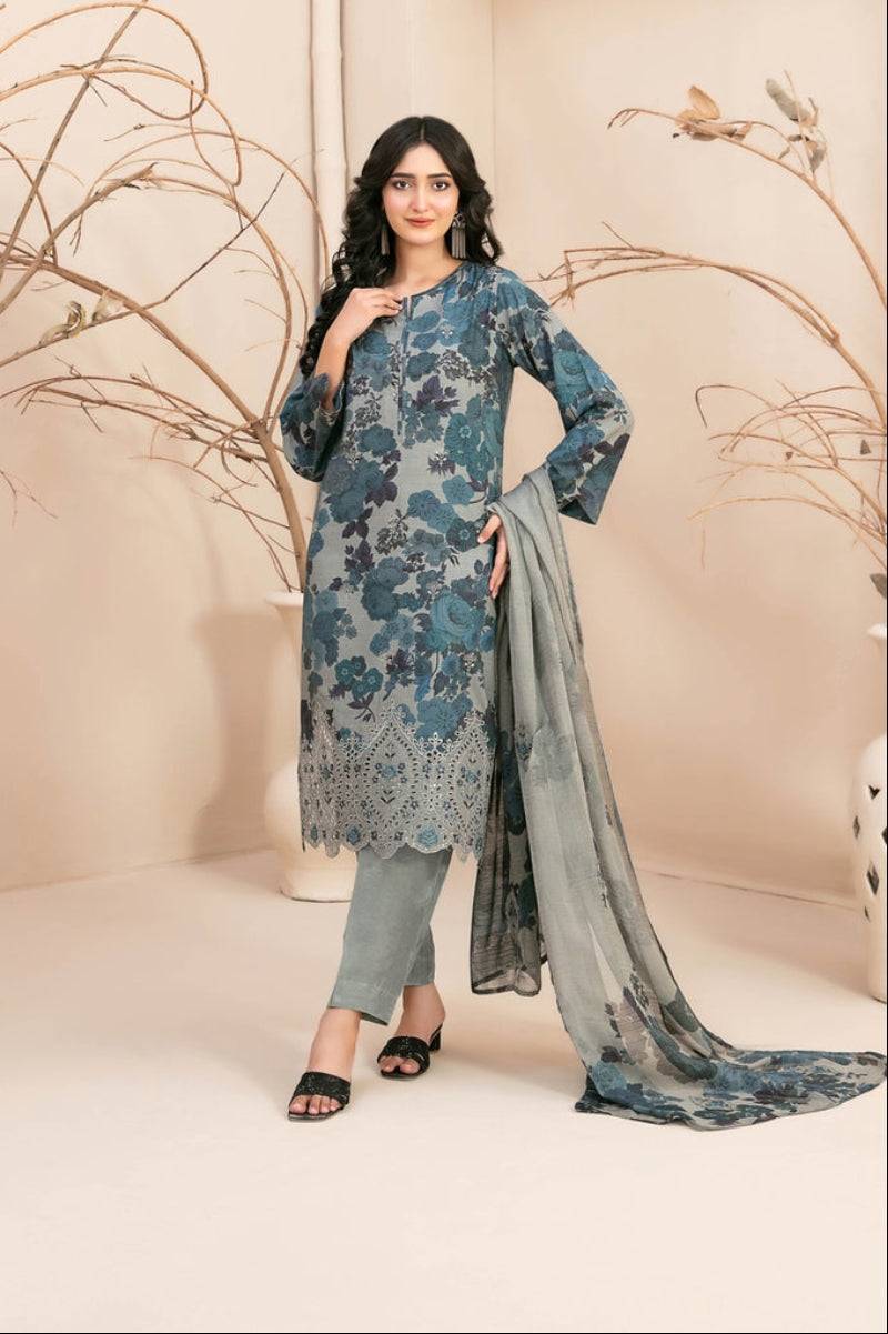 Graceful Embroidered Lawn 3-Piece Suit