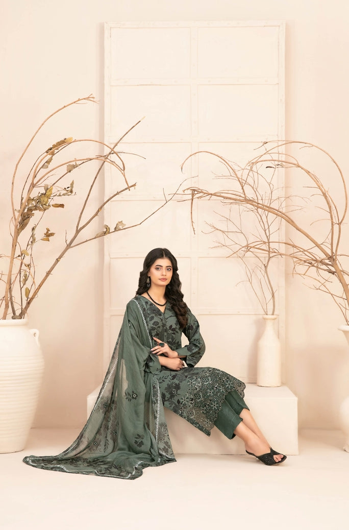3 Piece Stitched Lawn suit