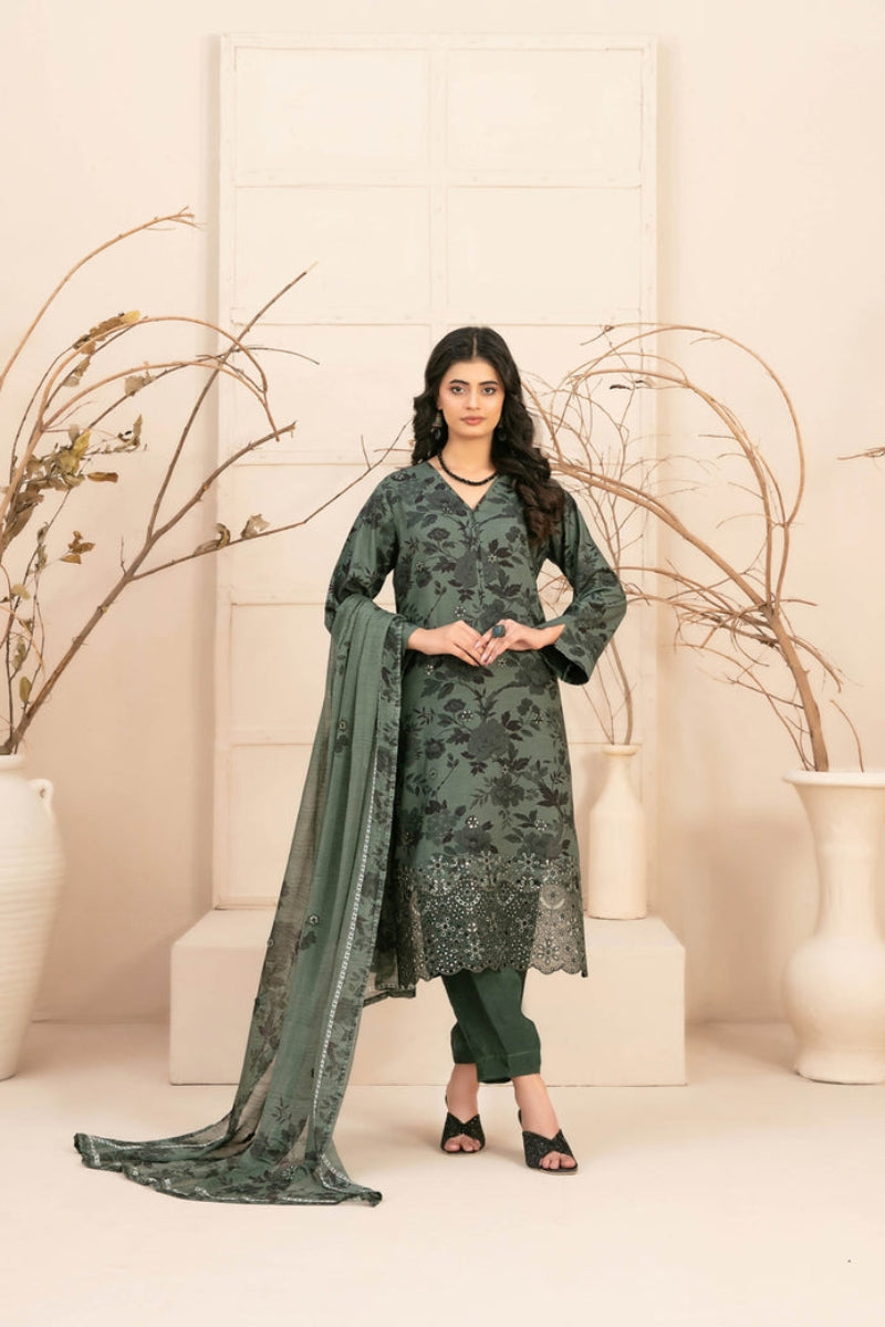 3 Piece Stitched Lawn suit