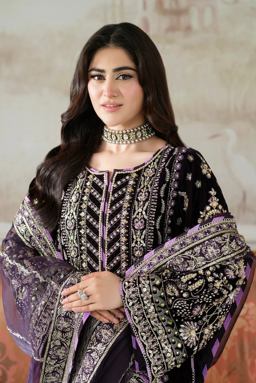 3 Piece Stitched Velvet Suit  - Ready to Wear