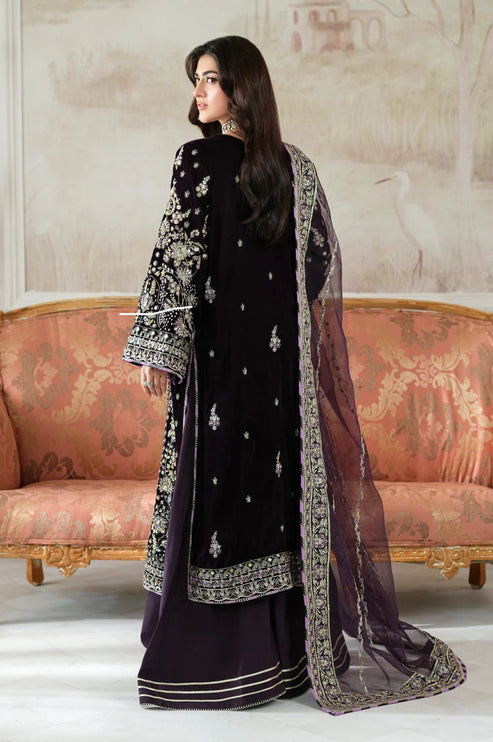 3 Piece Stitched Velvet Suit  - Ready to Wear