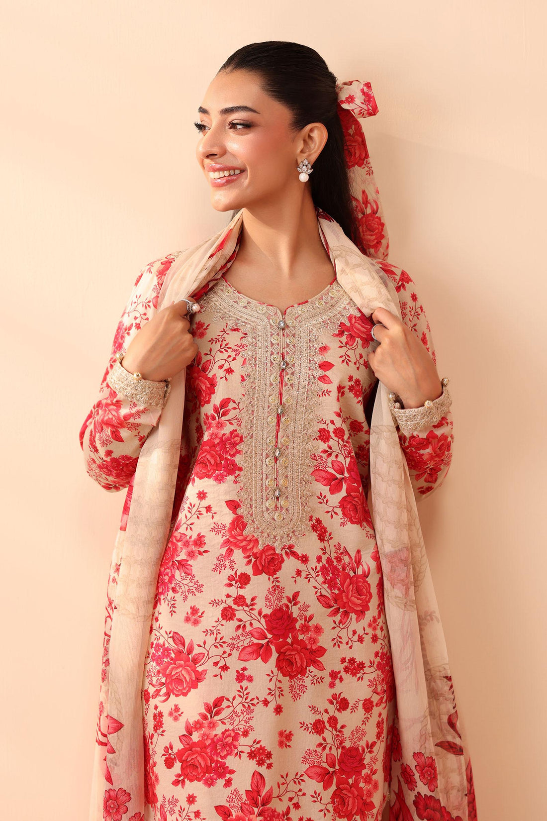 3 Piece Stitched Lawn Suit - Ready to Wear