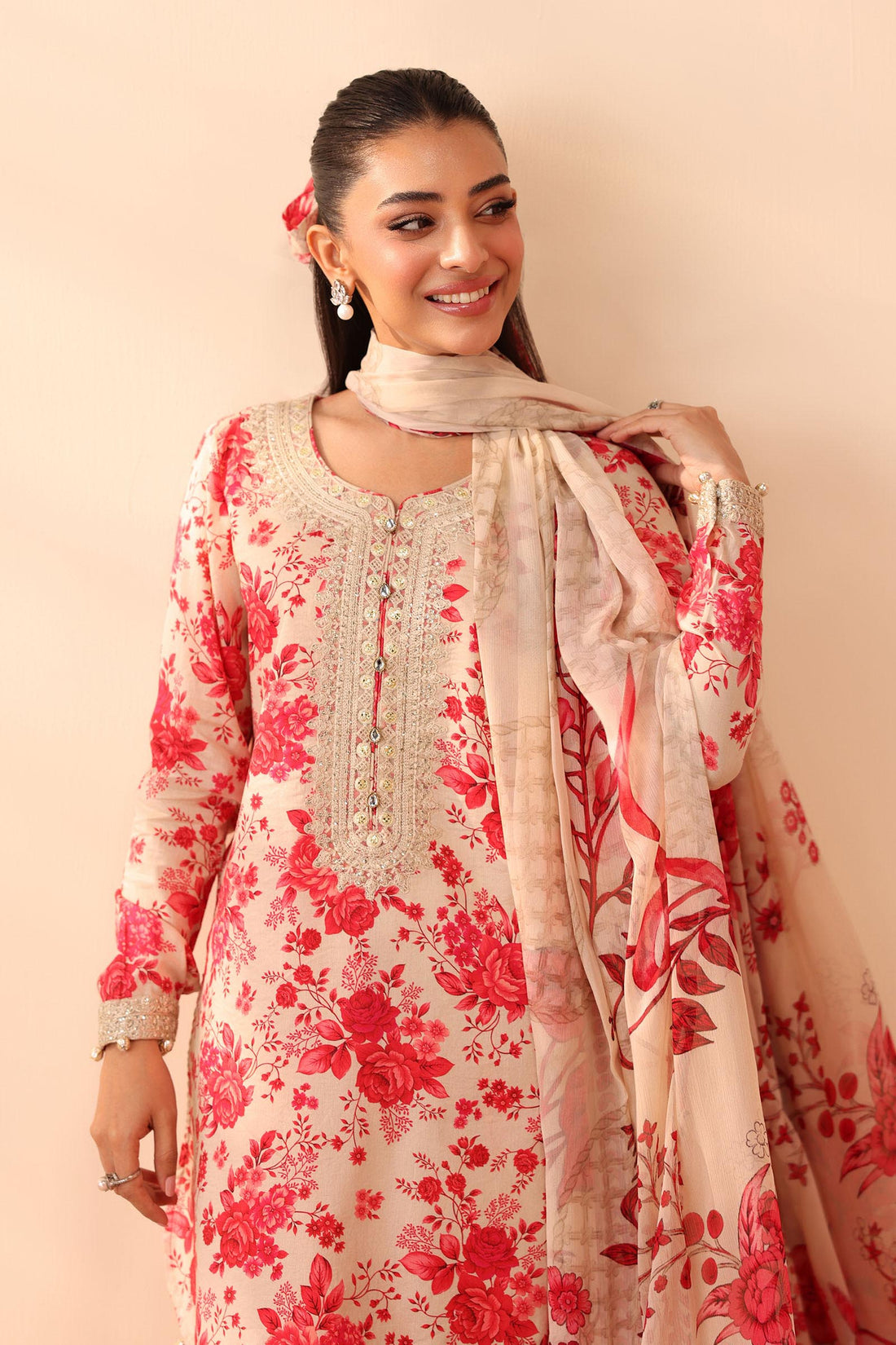 3 Piece Stitched Lawn Suit - Ready to Wear