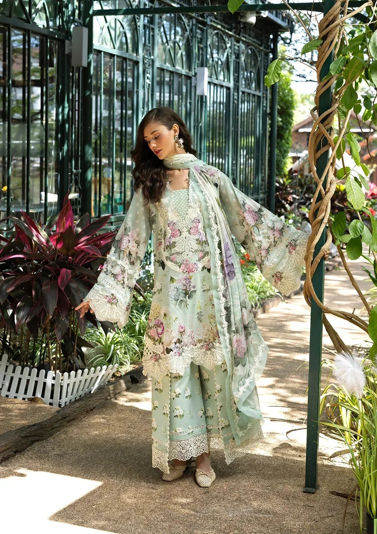 03-Piece Printed Lawn Suit With Chiffon Dupatta | Ready To Wear