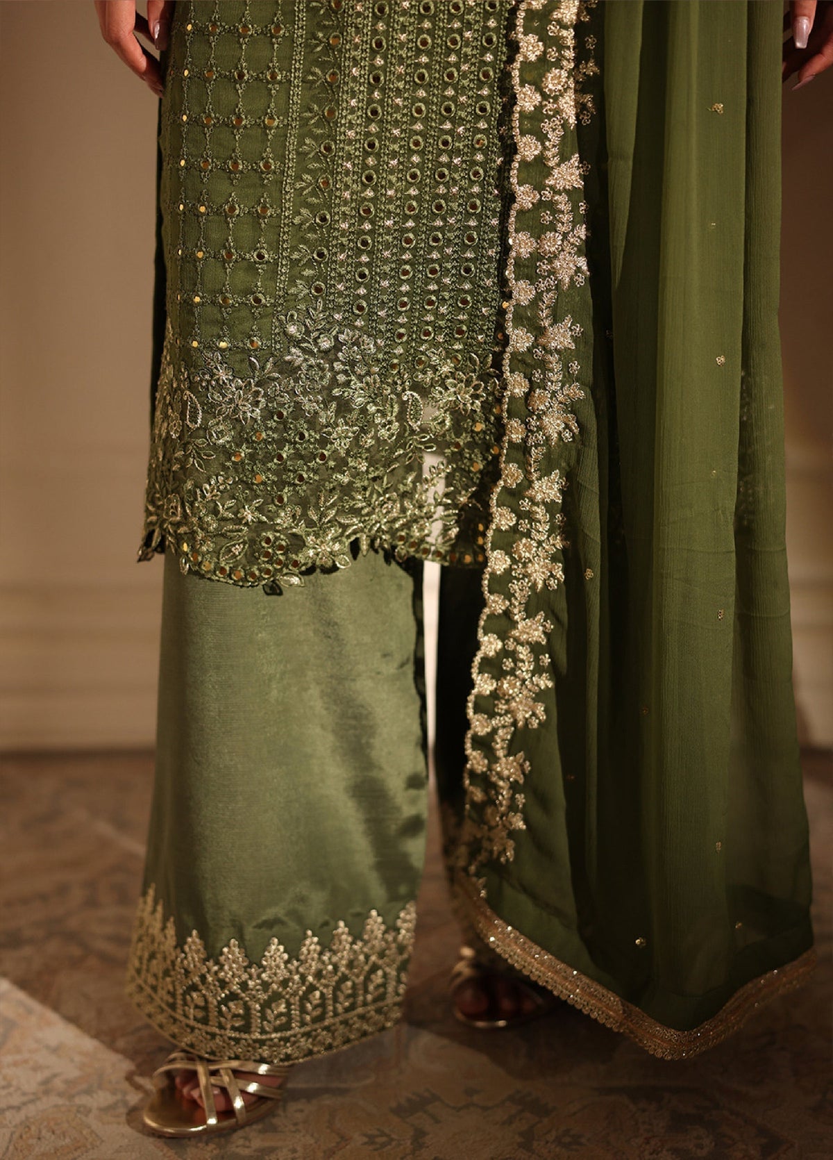 3 Piece Stitched Chiffon Suit - Ready to Wear