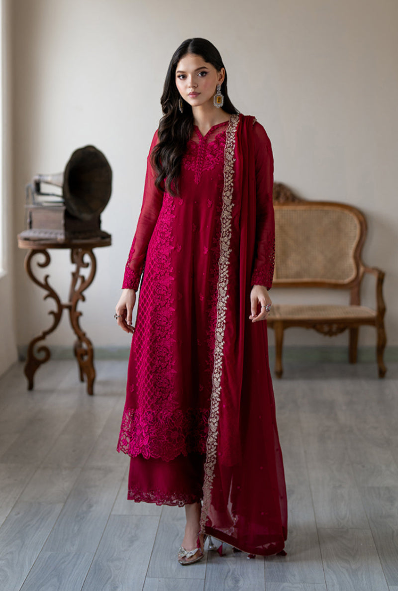 Premium Embroidered Chiffon Suit – Stitched 3-Piece