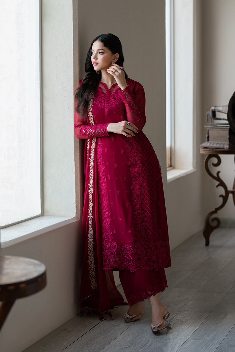 Premium Embroidered Chiffon Suit – Stitched 3-Piece