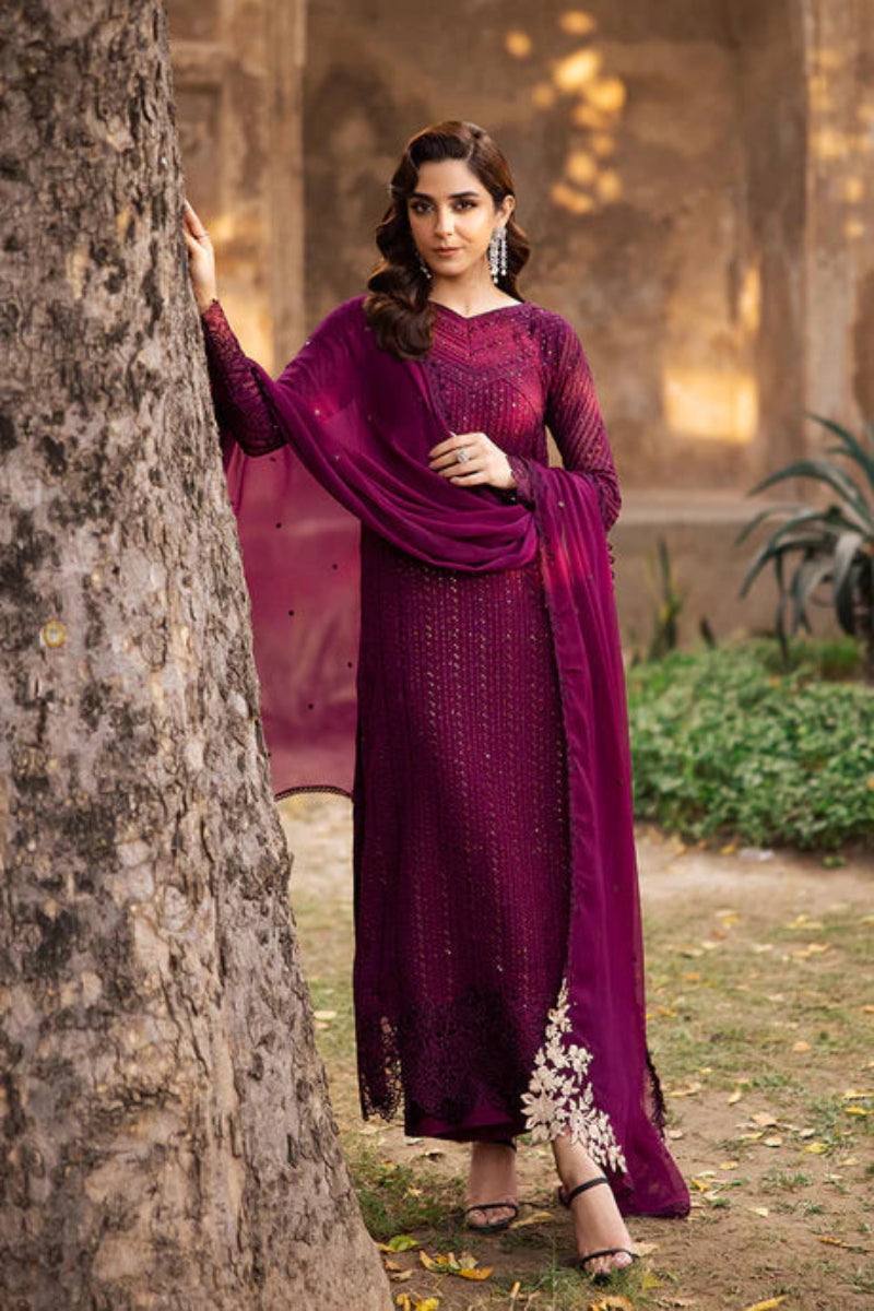 3 Piece Chiffon Embroidery Suit