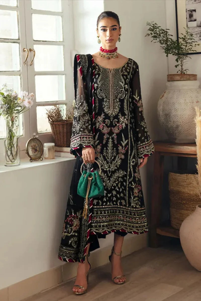 03-Piece Chiffon Suit With Embroidery | Ready To Wear