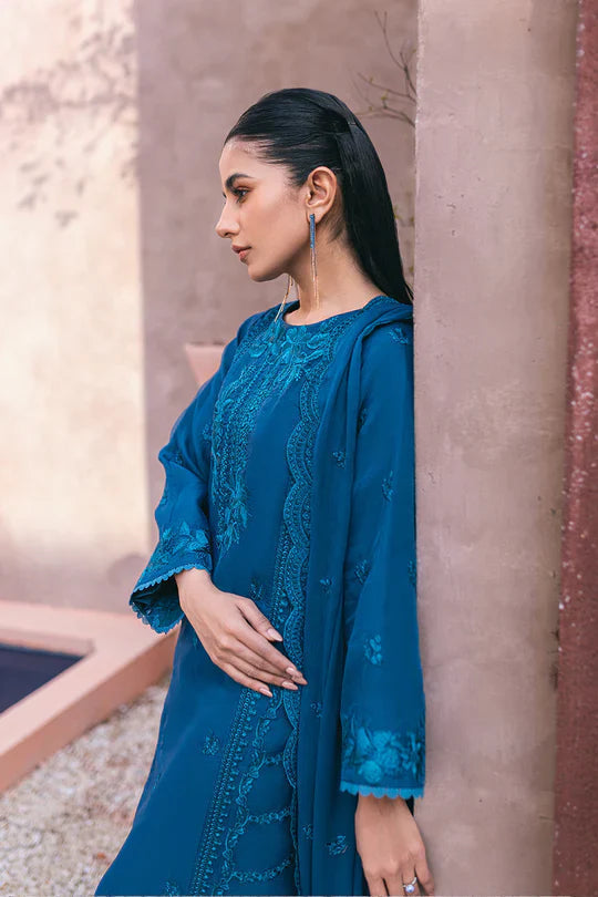 Stitched Chiffon Suit with Malai Trouser