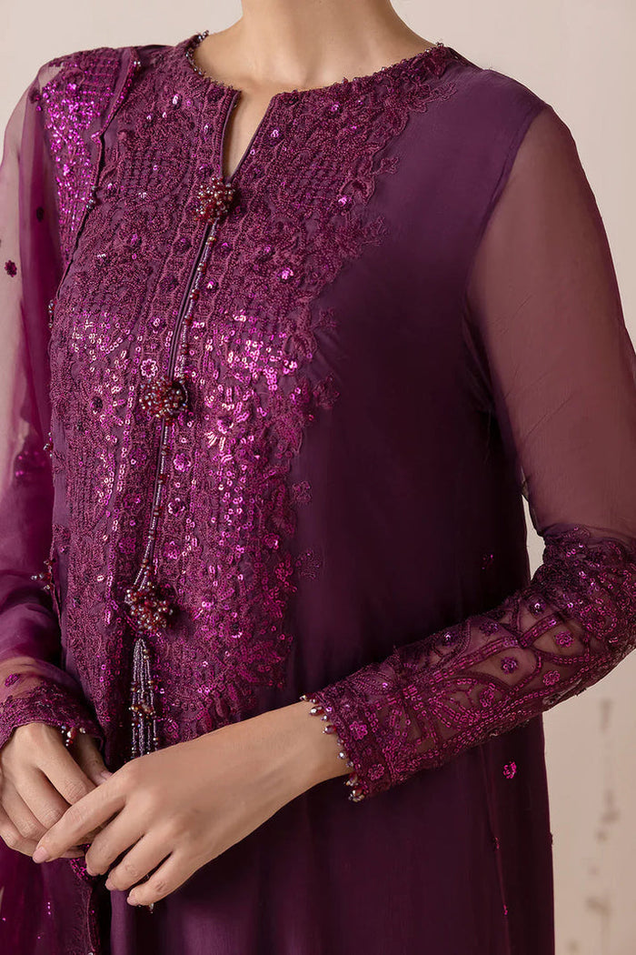 3 Piece Stitched Chiffon Suit - Ready to Wear