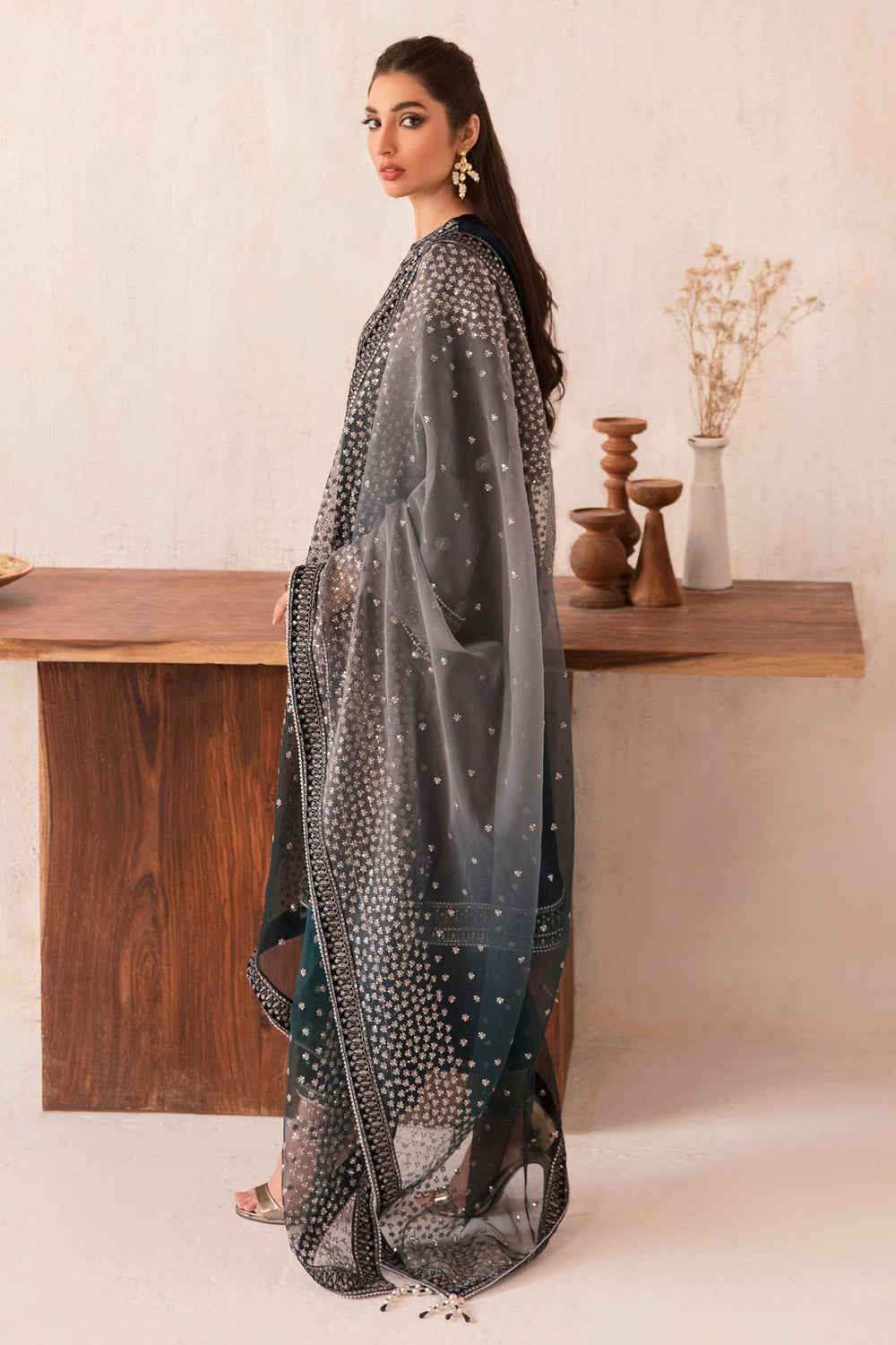 3 Piece  Stitched Velvet  Suit - Ready to Wear
