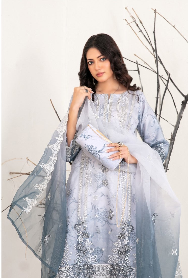 3-Piece -Stitched Organza Collection