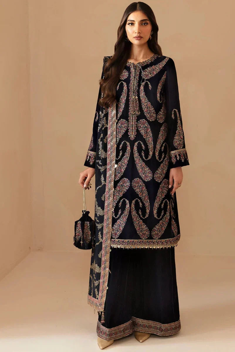 Heavy Embroidery Velvet Suit