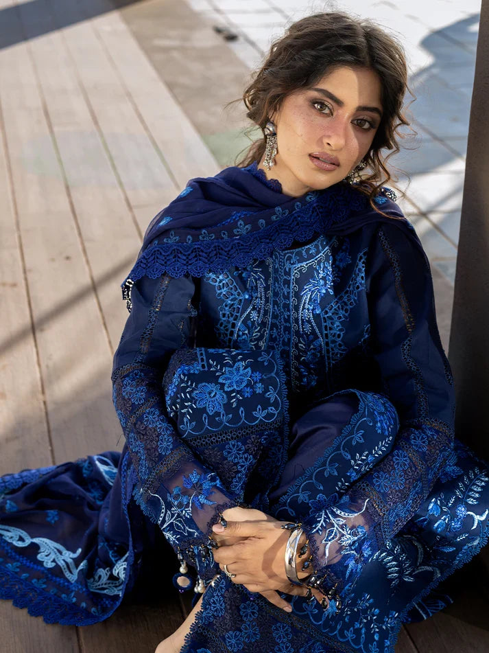 03-Piece Lawn Suit With Embroidery - Ready To Wear