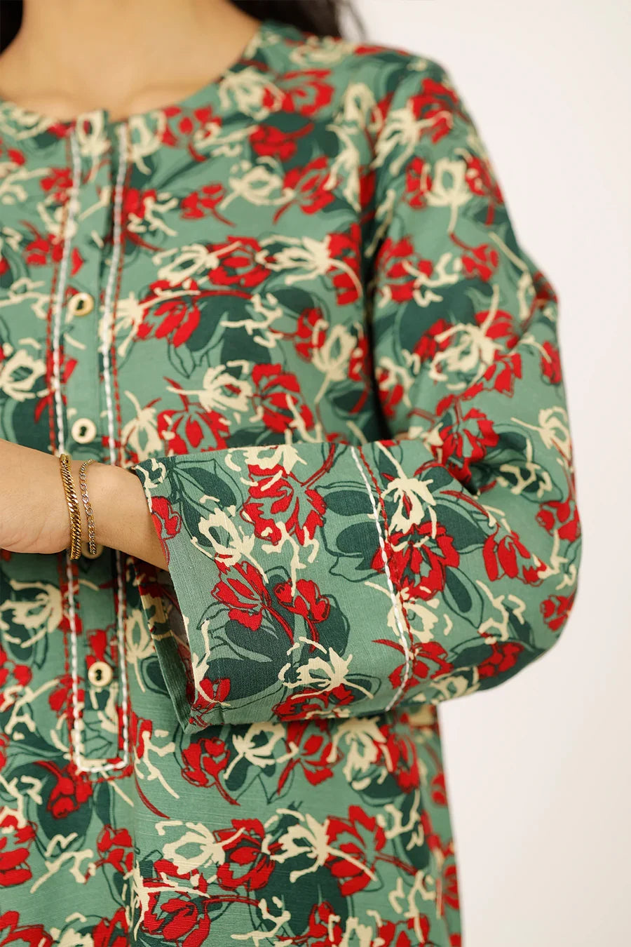 03-Piece Printed Lawn Suit - Ready To Wear