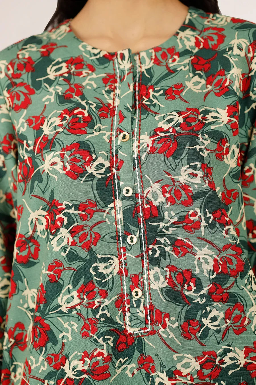 03-Piece Printed Lawn Suit - Ready To Wear