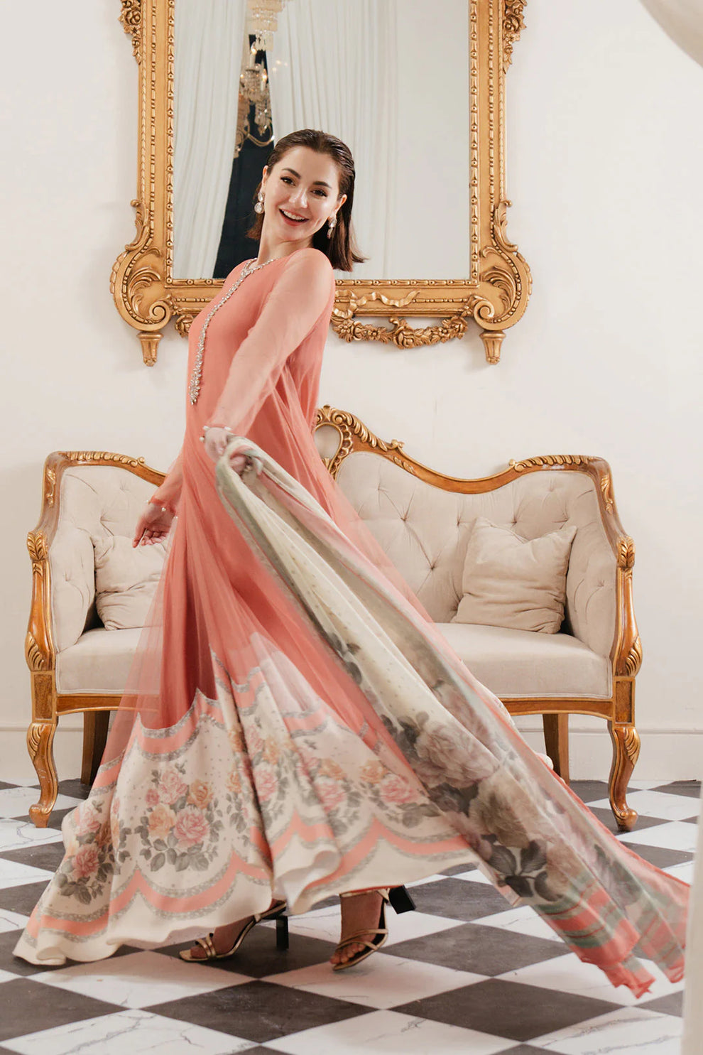 04-Piece Stitched Embroidered Silk Suit