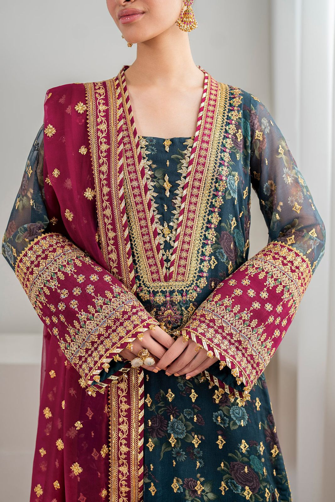 03-Piece Chiffon Suit | Ready To Wear