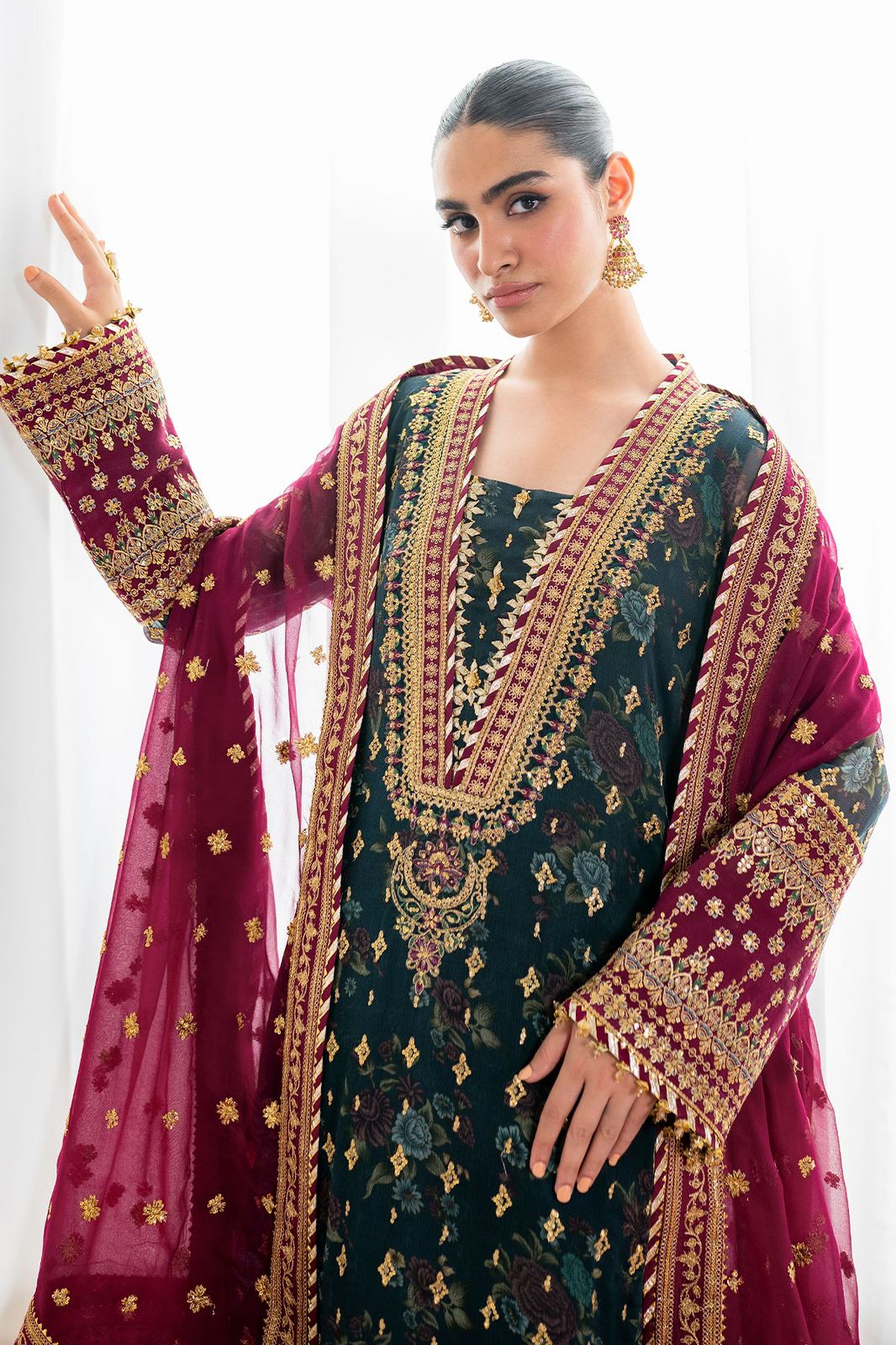 03-Piece Chiffon Suit | Ready To Wear