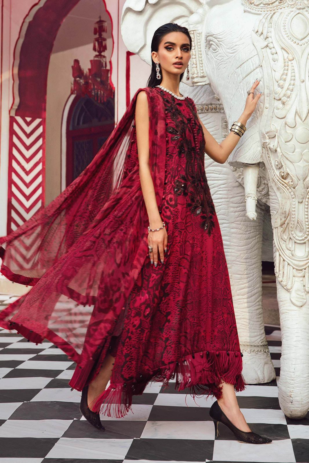3 Piece Stitched lawn Suit - Ready to Wear