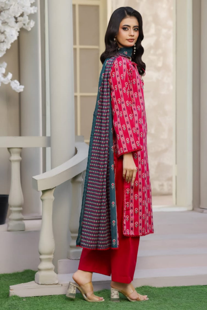 03-Piece Printed Lawn Suit - Ready To Wear
