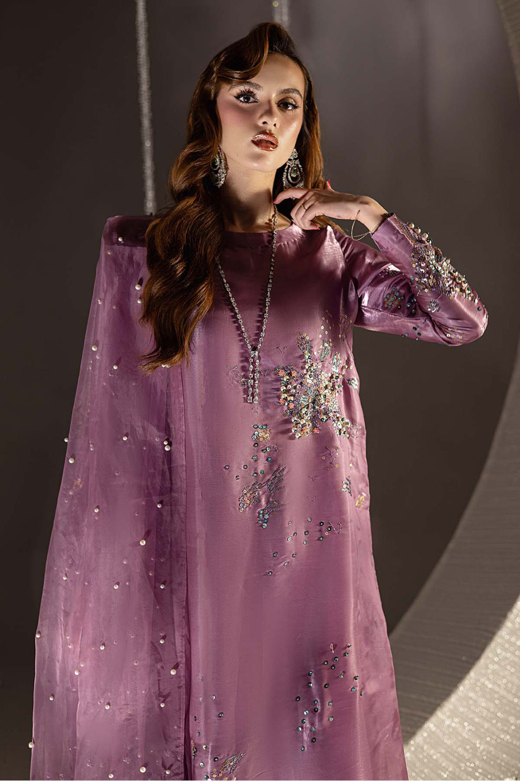 03-Piece Cotton Suit With Embroidery - Ready To Wear