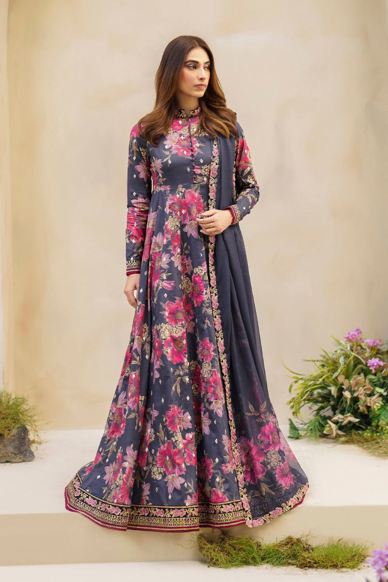 03-Piece Printed Lawn Suit ( Maxi Style ) - Ready To Wear