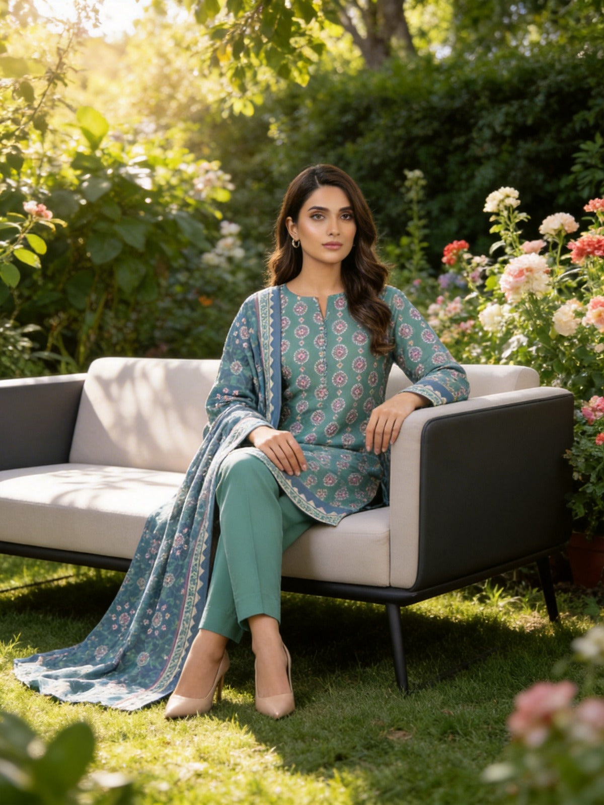 03-Piece Printed Lawn Suit | Ready To Wear