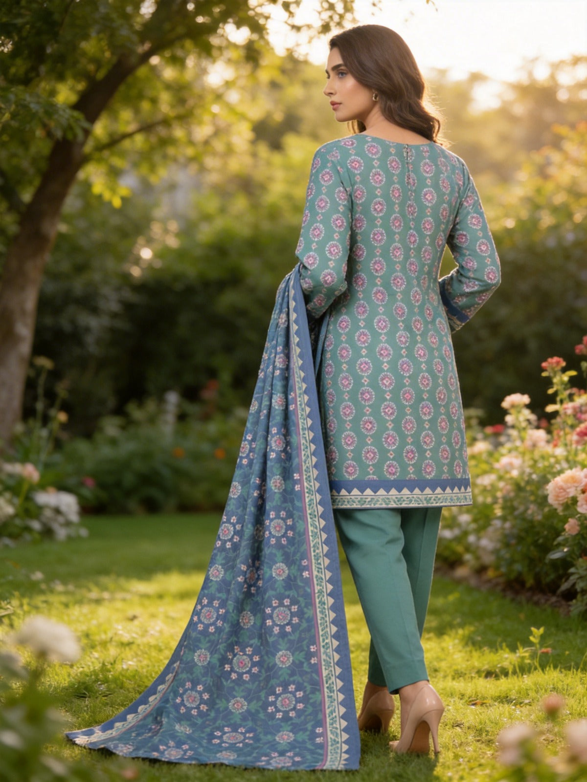 03-Piece Printed Lawn Suit | Ready To Wear