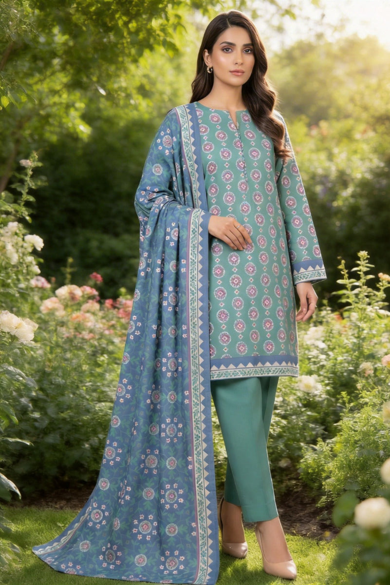 03-Piece Printed Lawn Suit | Ready To Wear