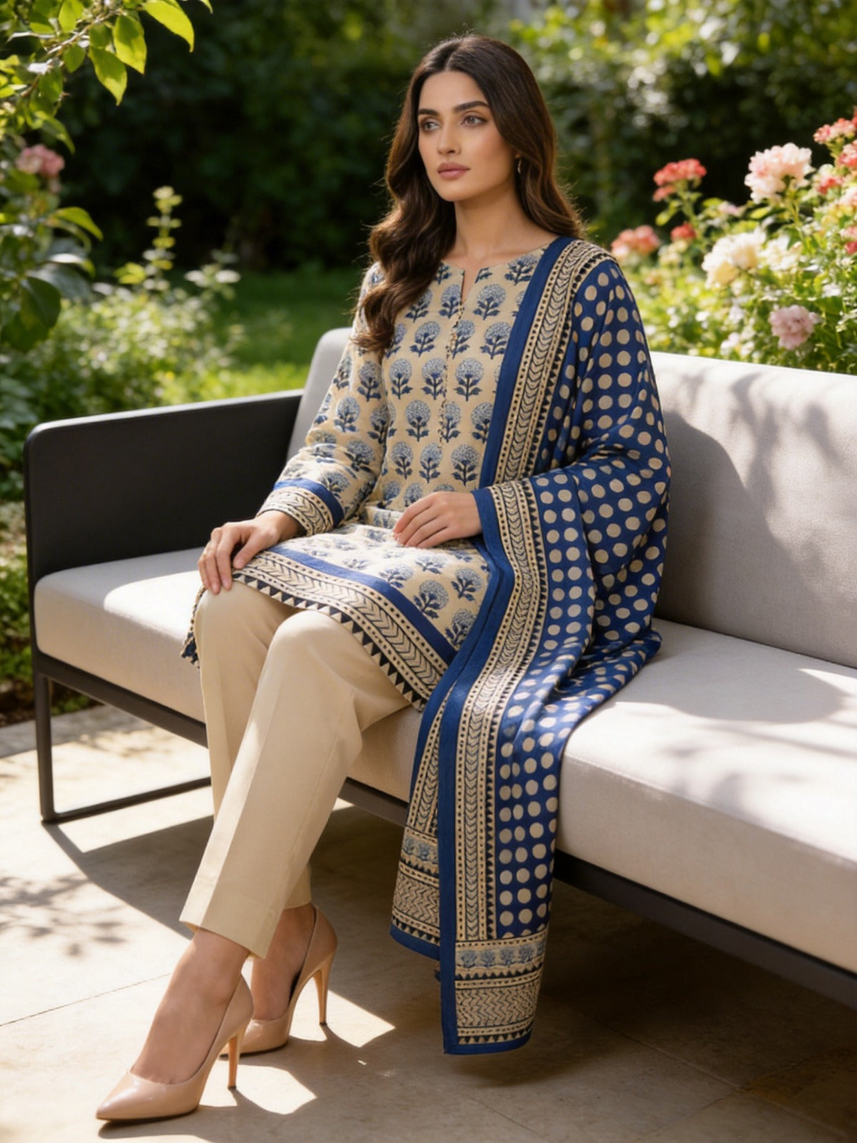 03-Piece Printed Lawn Suit | Ready To Wear