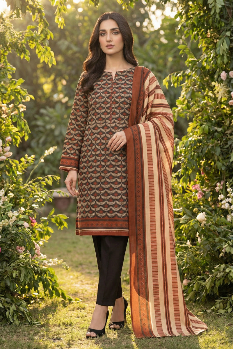 03-Piece Printed Lawn Suit | Ready To Wear