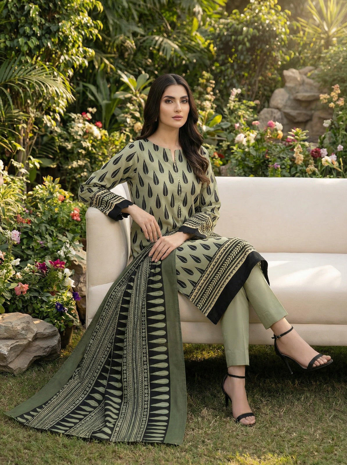03-Piece Printed Lawn Suit | Ready To Wear