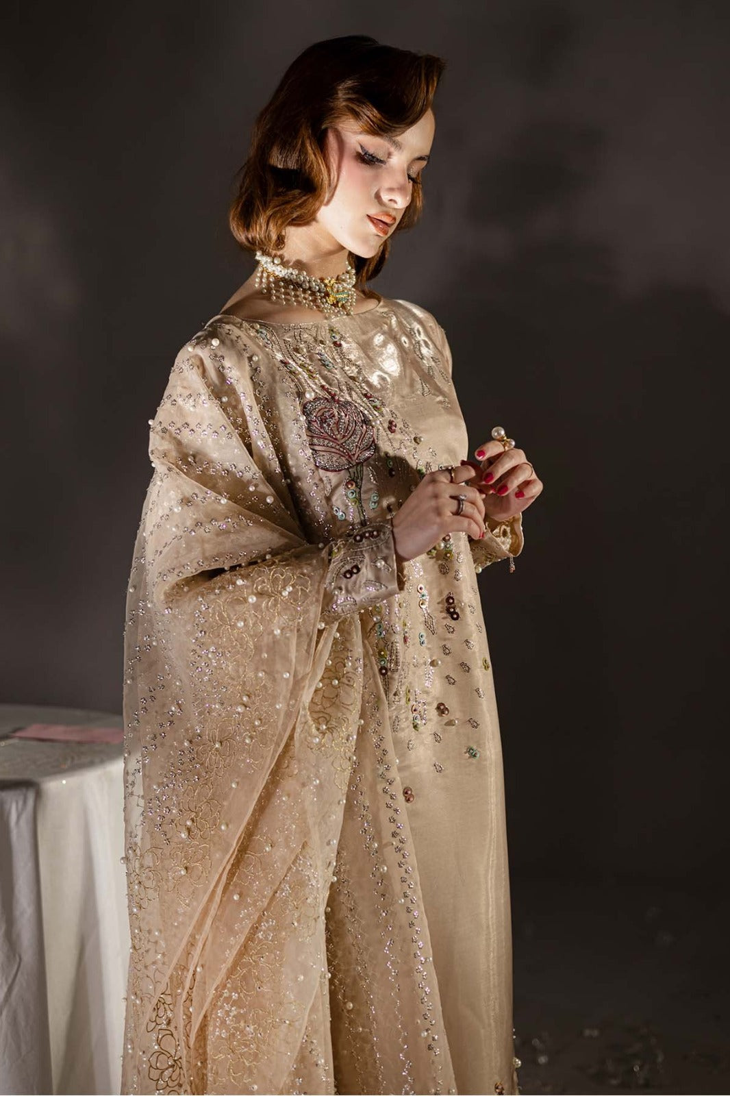 03-Piece Cotton Suit With Chiffon Dupatta | Ready To Wear