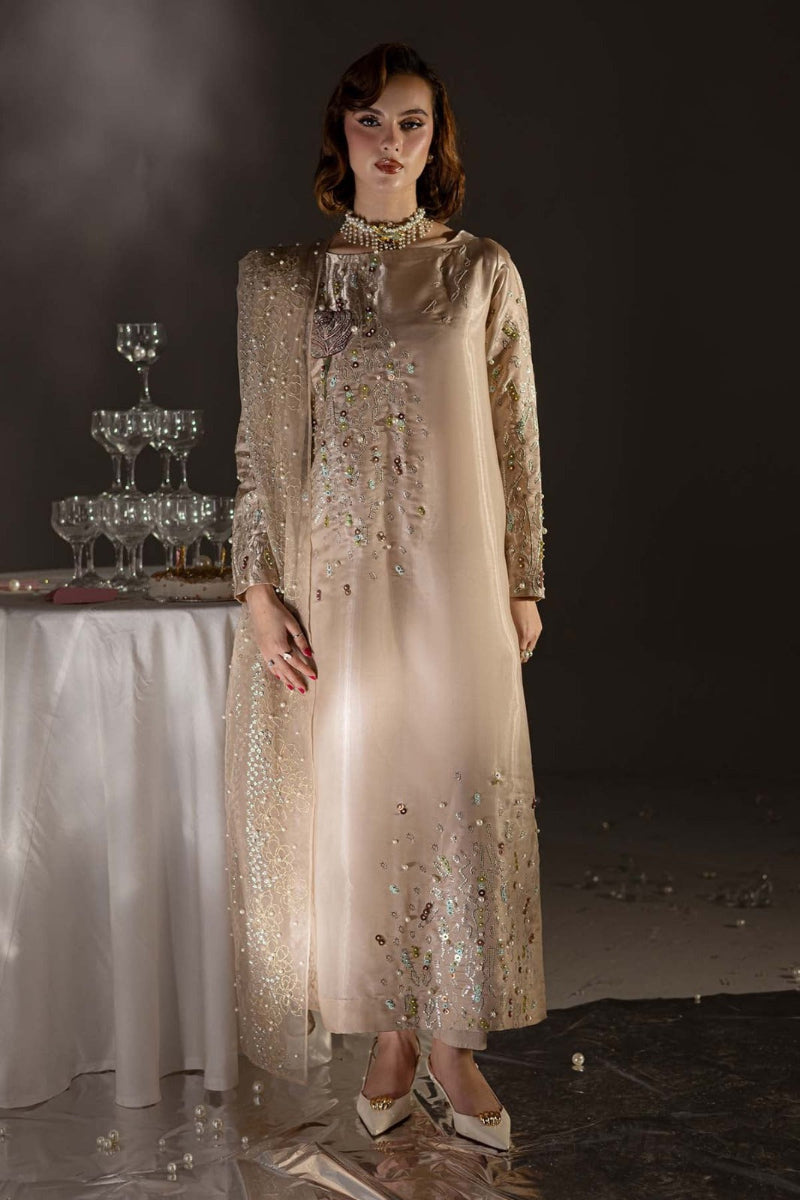 03-Piece Cotton Suit With Chiffon Dupatta | Ready To Wear