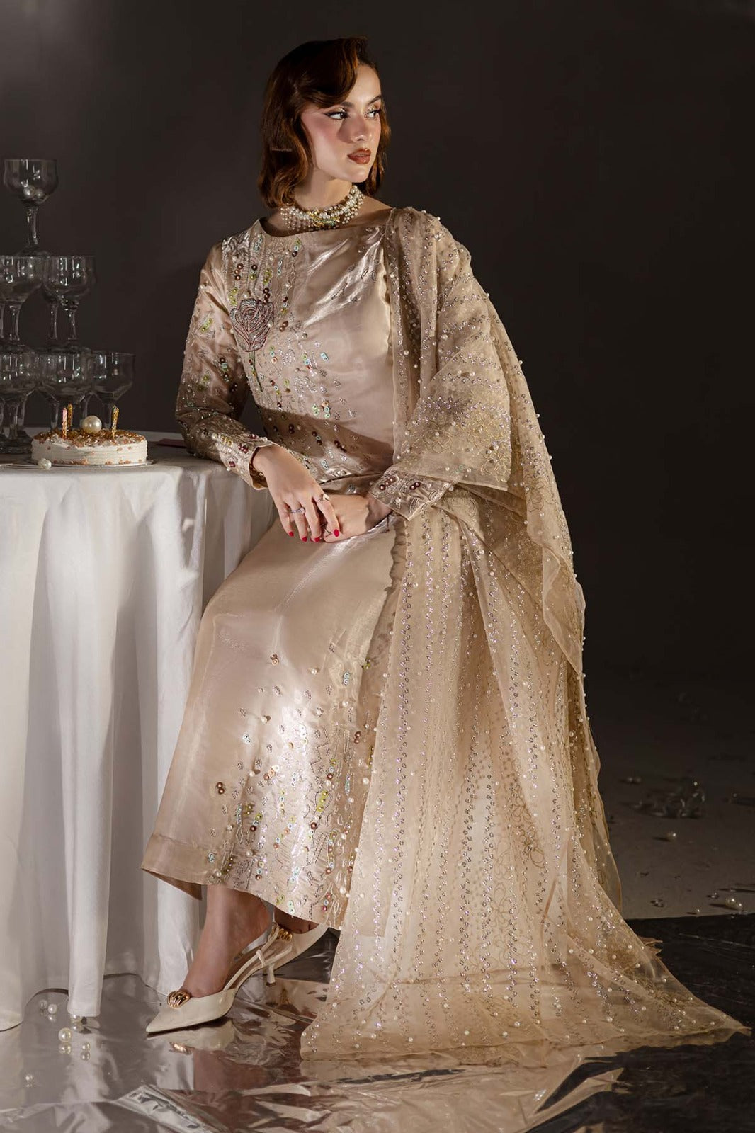 03-Piece Cotton Suit With Chiffon Dupatta | Ready To Wear