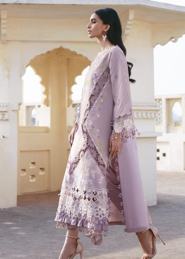 Lilac Geometric Cutwork - Embroidered Lawn Suit | Ready To Wear