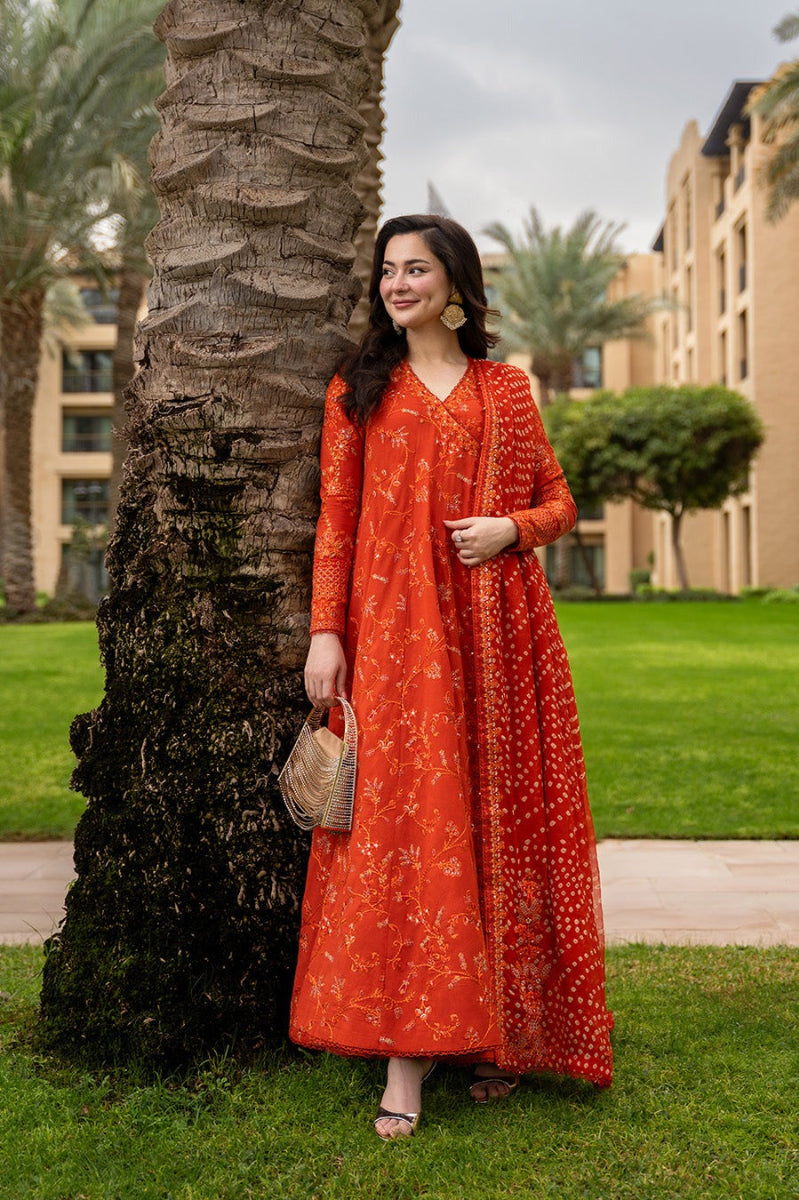 03-Piece Lawn Suit With Chiffon Dupatta | Ready To Wear
