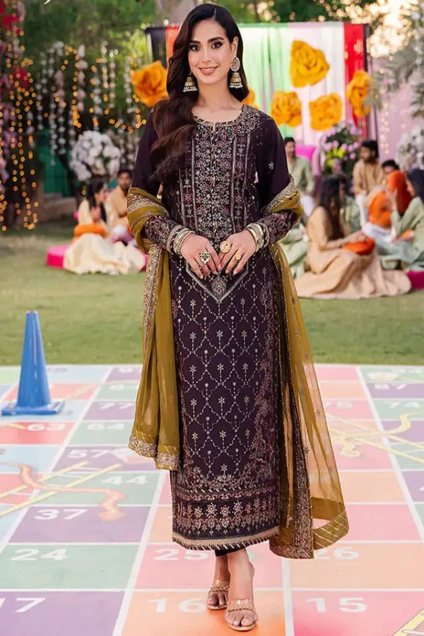 3 Piece Stitched Chiffon Suit - Ready to Wear