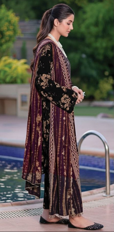 3 Piece Stitched Lawn Suit - Ready to Wear