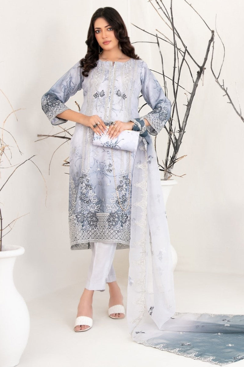 3-Piece -Stitched Organza Collection