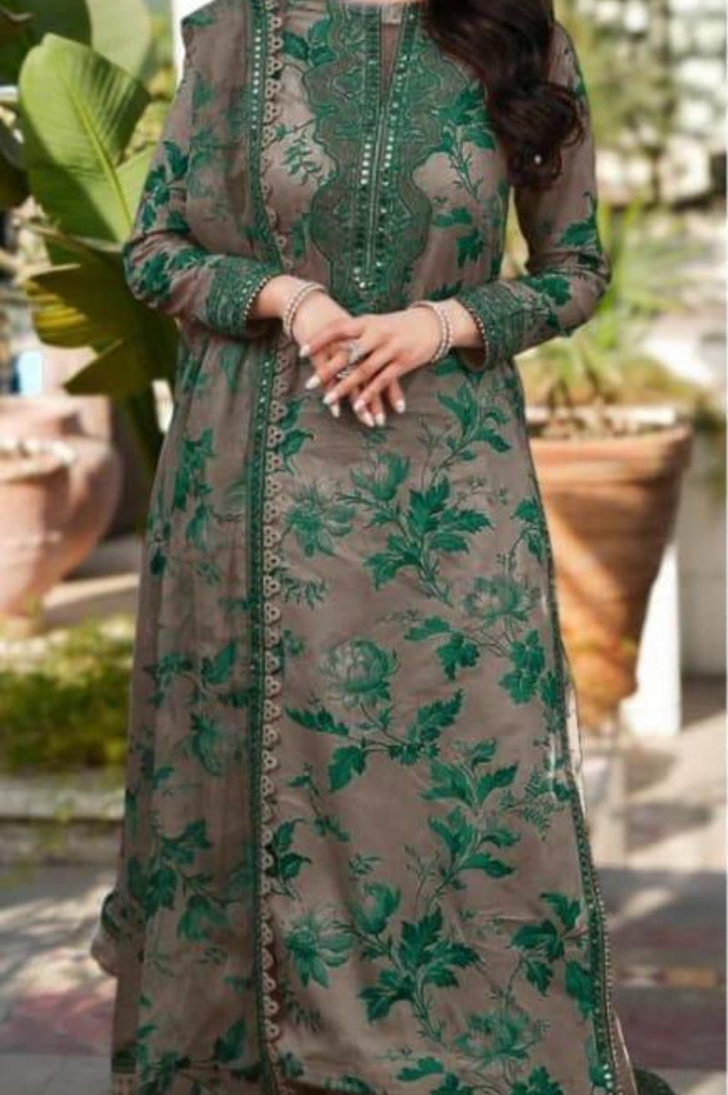 3  Piece Stitched lawn Suit