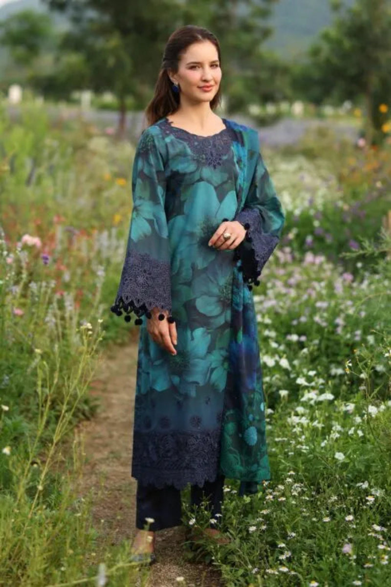 3 Piece Stitched Lawn Suit - Ready  to Wear
