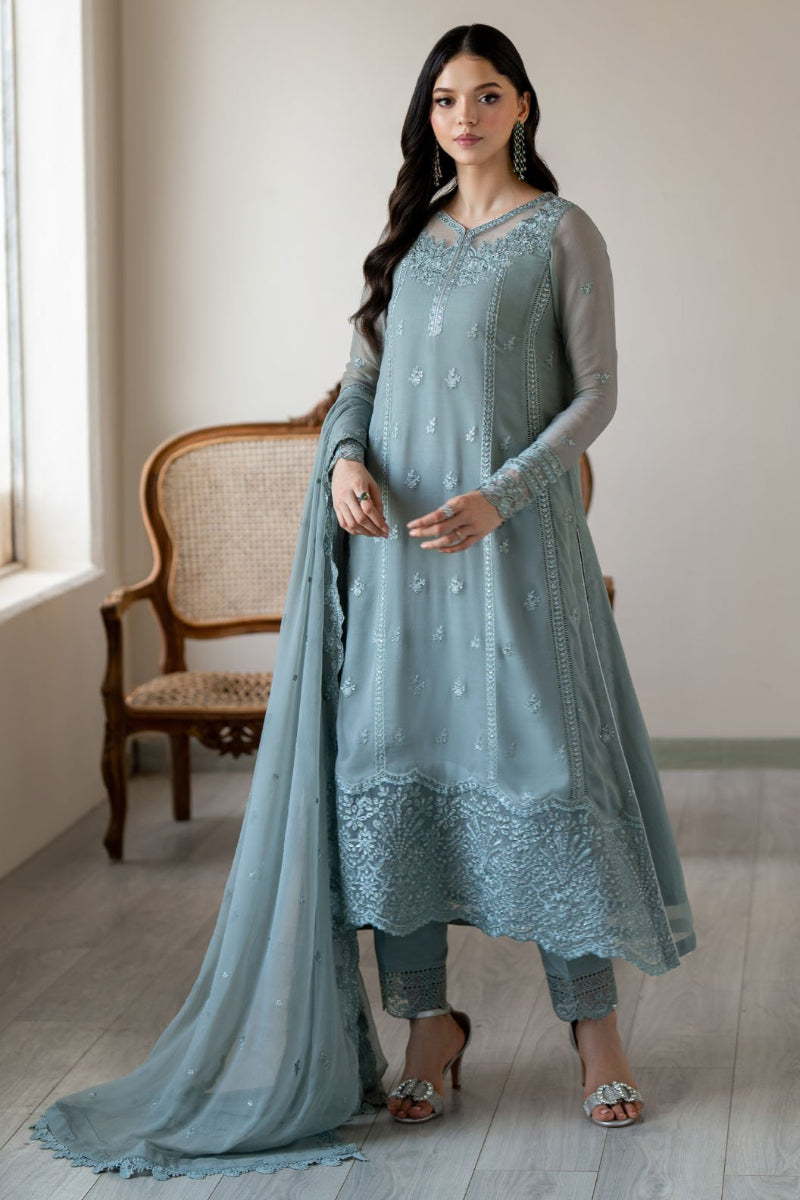 03-PIECE STITCHED CHIFFON SUIT