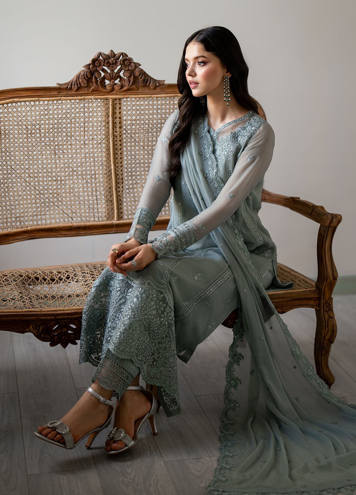 03-PIECE STITCHED CHIFFON SUIT
