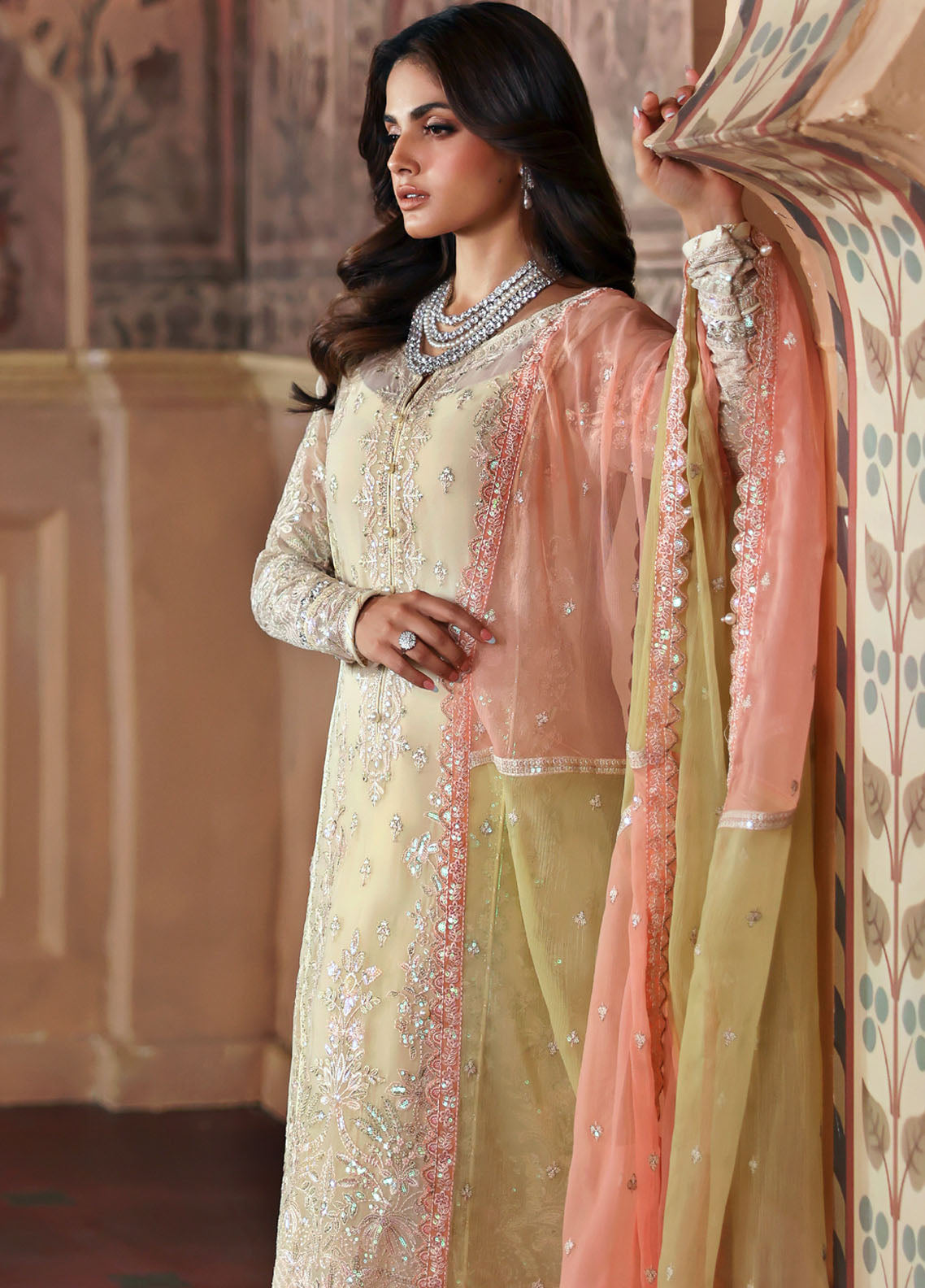 3-Piece Chiffon & Malai & Embroidery
