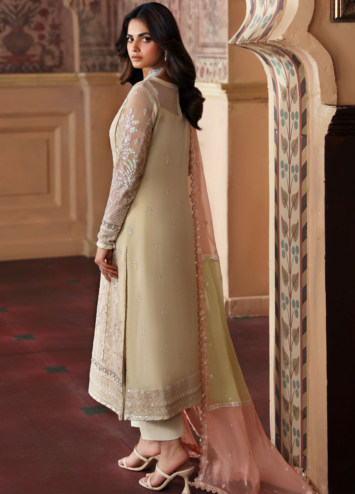 3-Piece Chiffon & Malai & Embroidery